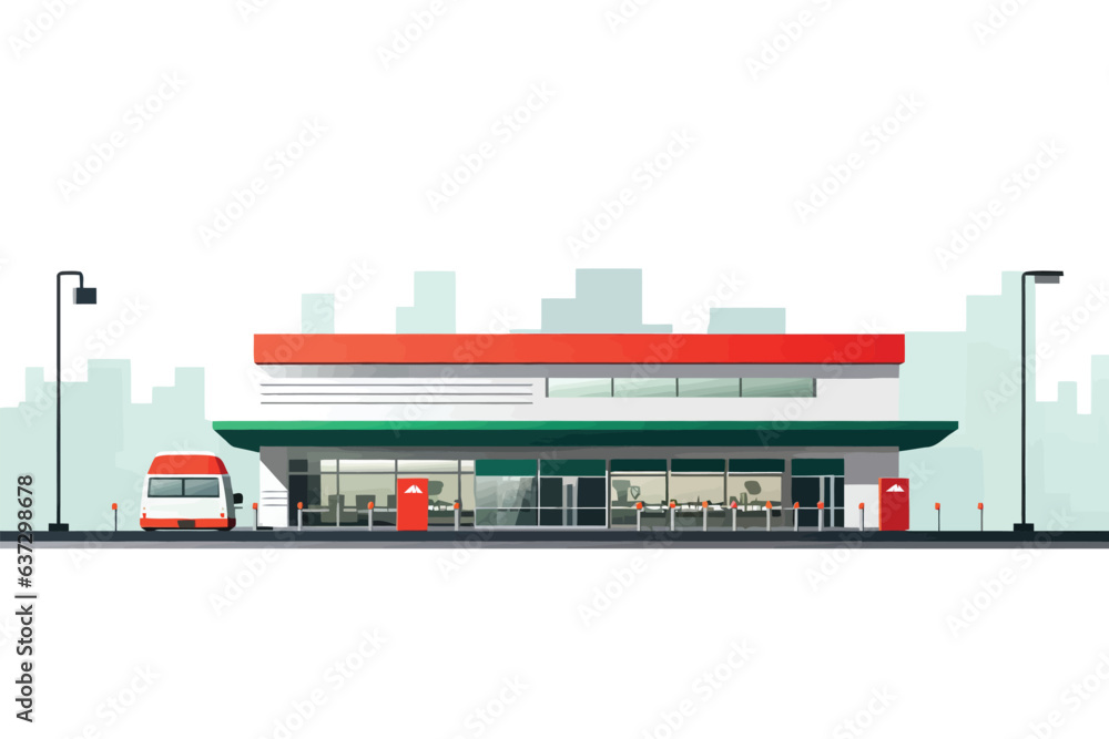 Supermarket vector flat minimalistic isolated illustration