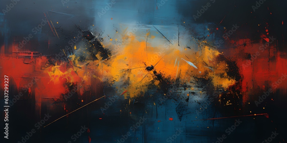 Abstract strokes of oil paint, texture of paint applied with a brush, artistic painting.
