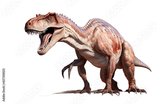 A dinosaur on a white background  Generative Ai