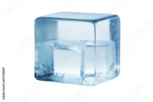Ice cube isolated on a white background, Generative Ai