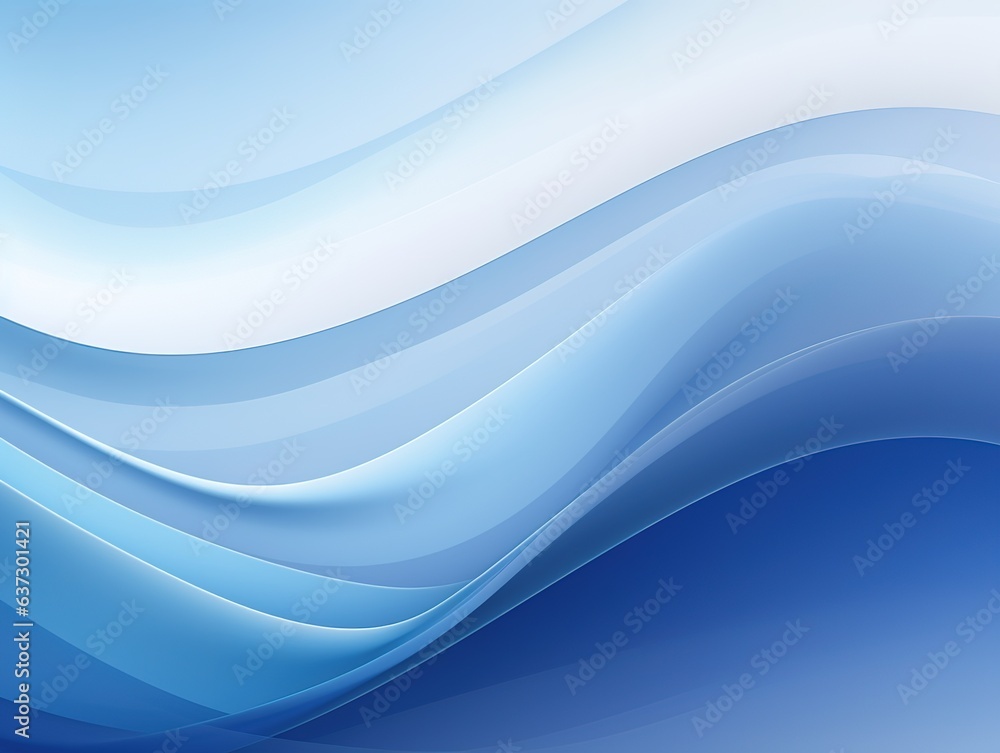 Obraz premium Blue abstract wave background in the style of precisionist lines. Blue waves design. Generative AI