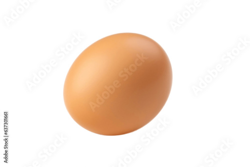 One chicken egg isolated on a white background, Generative Ai