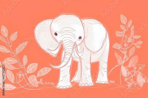 elephant on the pink bacgkround made by midjeorney