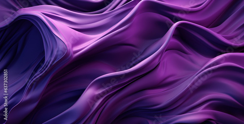 Vibrant abstract wave pattern in magenta, pink, and purple silk textile backdrop. generative AI
