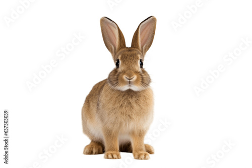 Rabbit isolated on a white background, Generative Ai