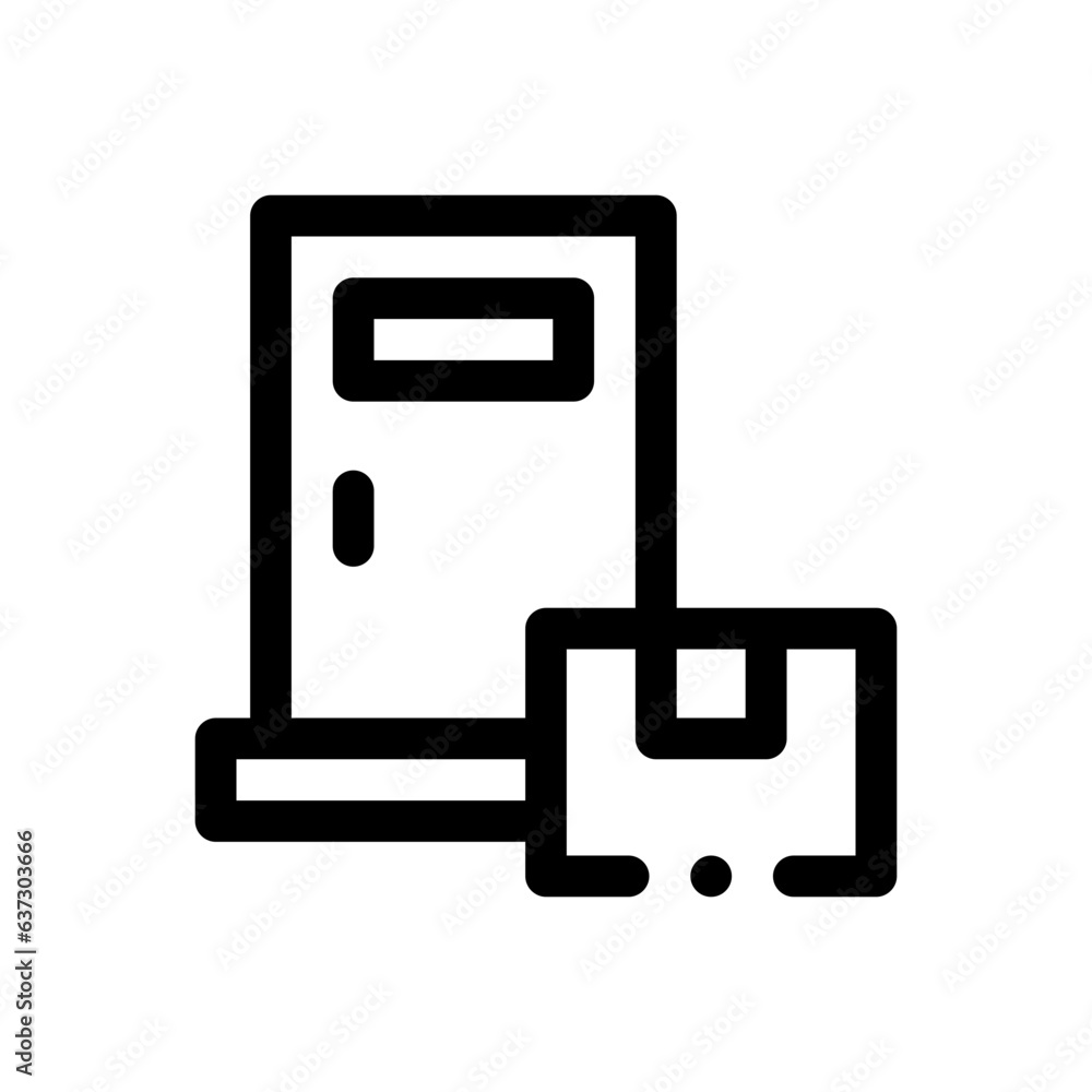 door delivery line icon door delivery line icon