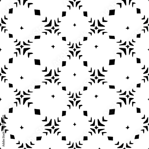 White background with black pattern. Seamless texture for fashion  textile design   on wall paper  wrapping paper  fabrics and home decor. Simple repeat pattern.