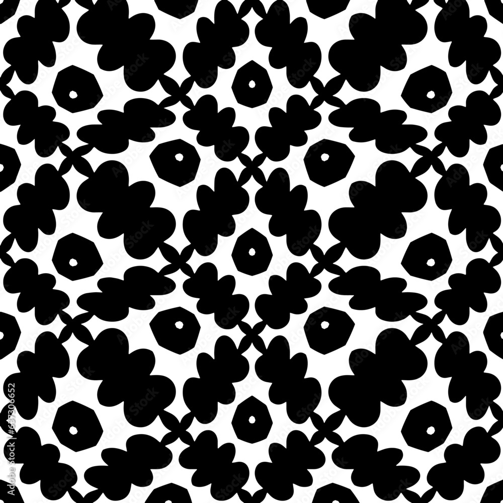 White background with black pattern. Seamless texture for fashion, textile design, on wall paper, wrapping paper, fabrics and home decor. Simple repeat pattern. White background with black pattern. Seamless texture for fashion, textile design, on wall paper, wrapping paper, fabrics and home decor. Simple repeat pattern.