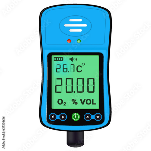 Portable air analyzer, oxygen concentration detector
