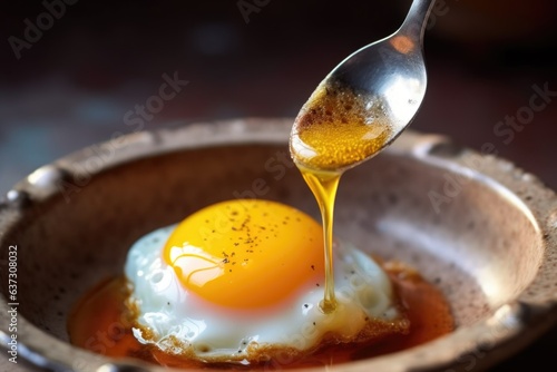 over-easy egg with runny yolk