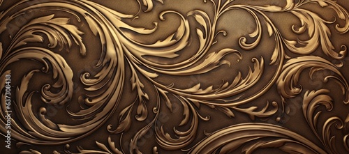 Metal texture with engraved patterns, for an ornamental and decorative background