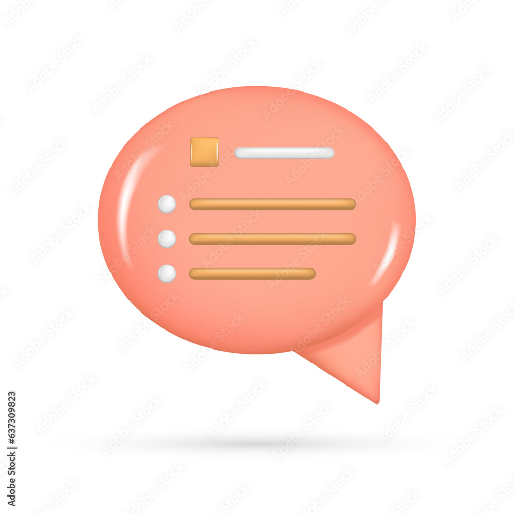 Realistic 3d pink speech bubble, message button, chat box with talk speech notification. Glossy 3d element, dialogue icon, speak bubble symbol. Vector illustration isolated on white background Realistic 3d pink speech bubble, message button, chat box with talk speech notification. Glossy 3d element, dialogue icon, speak bubble symbol. Vector illustration isolated on white background