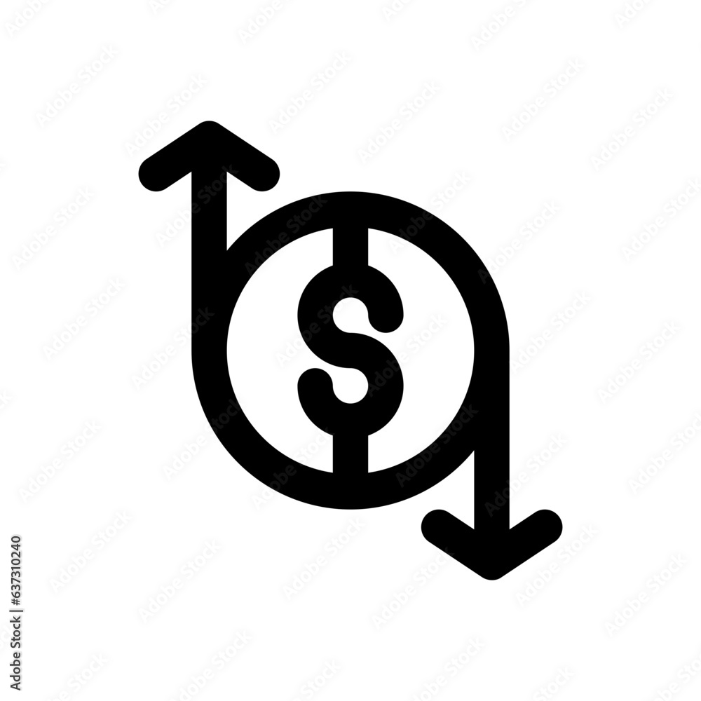 money flow line icon money flow line icon