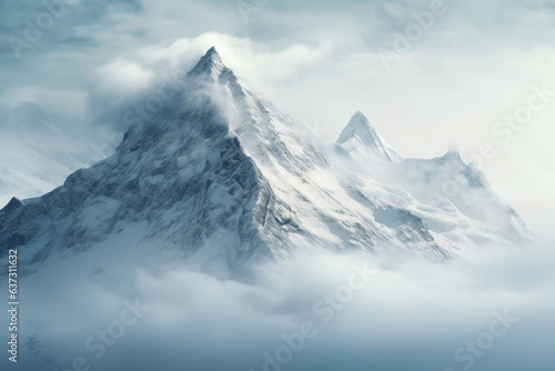 snow covered mountains in winter © Atlas Studio
