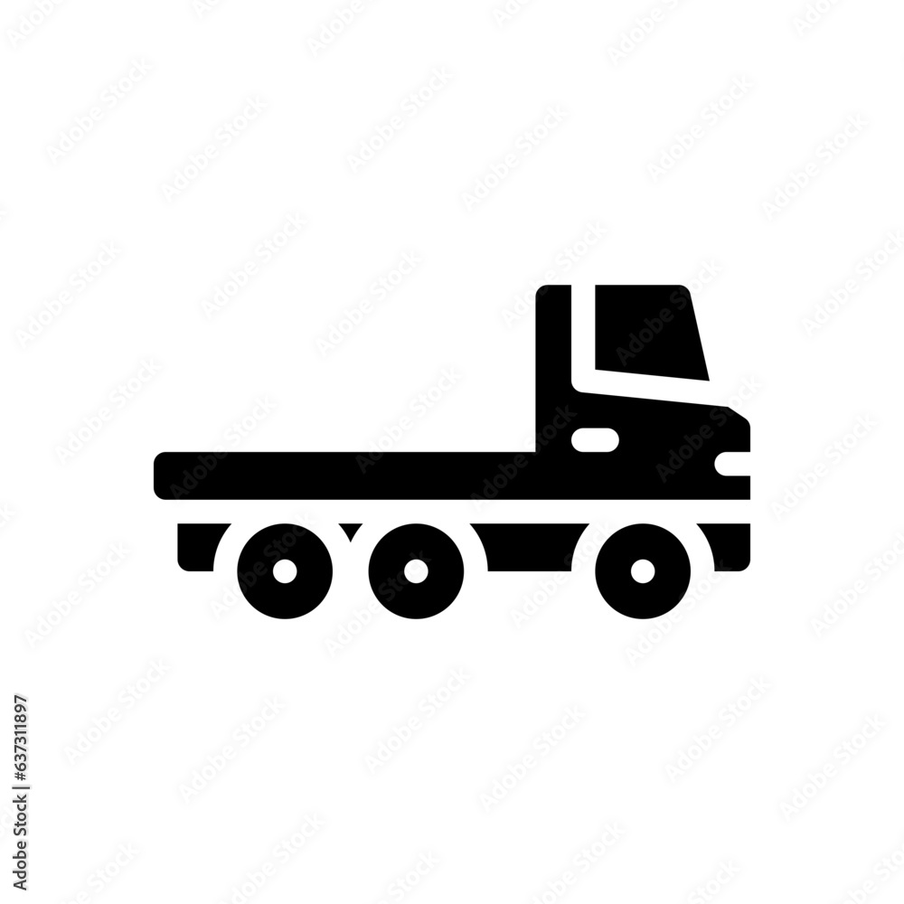 flat bed truck glyph icon flat bed truck glyph icon