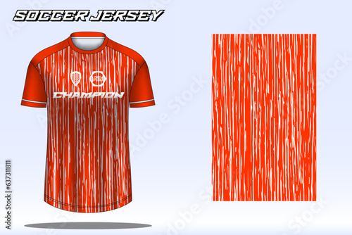 Soccer jersey sport t-shirt design mockup for football club