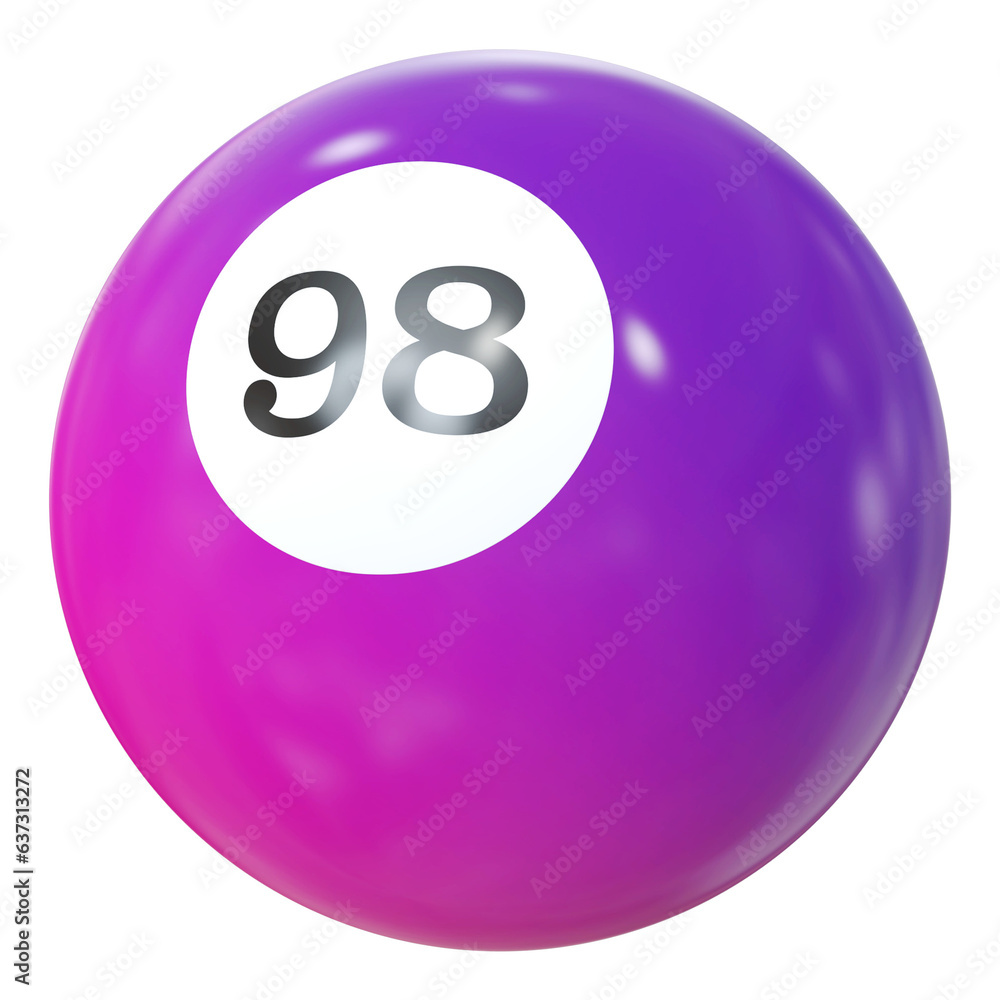 Ball Number 98 - 3d Render Ball Number 98 - 3d Render