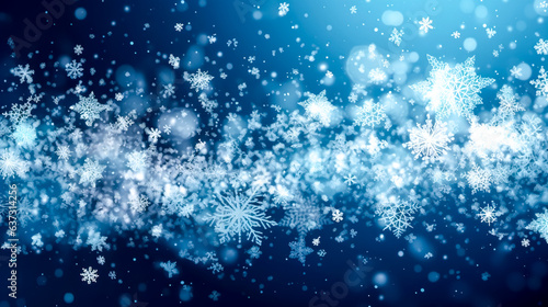 Wallpaper Mural Abstract winter background with snowflakes, generative AI. Torontodigital.ca