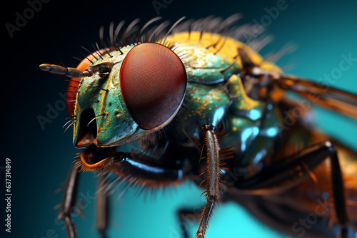 Close-up of a fly, illustration. © omune