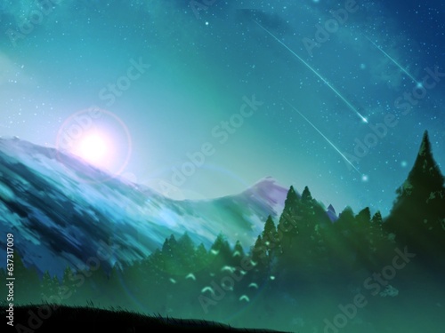 landscape with stars © Chumporn