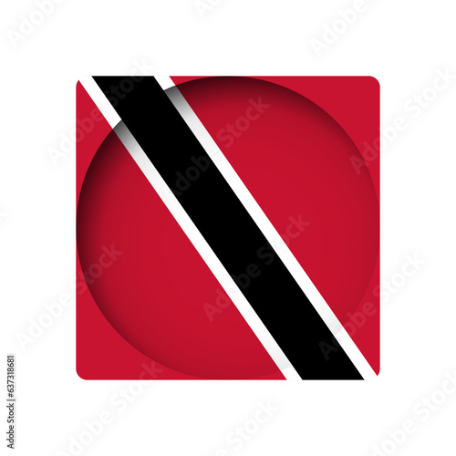 Free Download Trinidad and Tobago flag - behind the cut circle paper hole with inner shadow. - GFXLoad