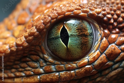 close-up of lizards eye during shedding process © primopiano