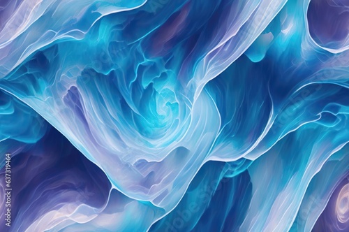 the captivating of abstract Ethereal Swirls & Waves' seamless digital pattern, ai generated