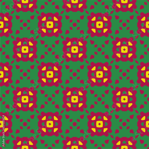 Ornament in ethnic style.Seamless pattern with abstract shapes. Repeat design for fashion, textile design, on wall paper, wrapping paper, fabrics and home decor.