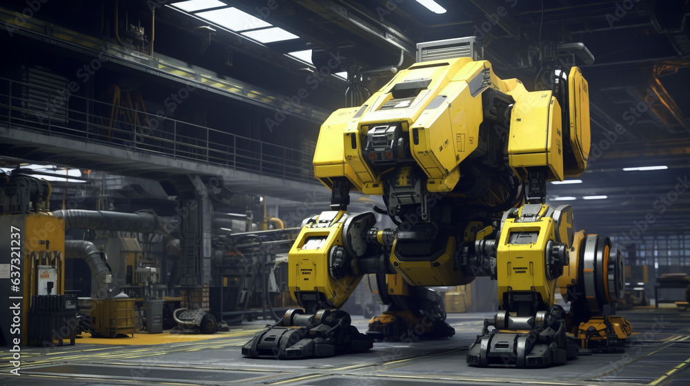 Mecha Robot Industrial Droid Futuristic Bot Machine Engineering Heavy Battle Cyberpunk Beast Apocalypse Generative AI Mecha Robot Industrial Droid Futuristic Bot Machine Engineering Heavy Battle Cyberpunk Beast Apocalypse Generative AI