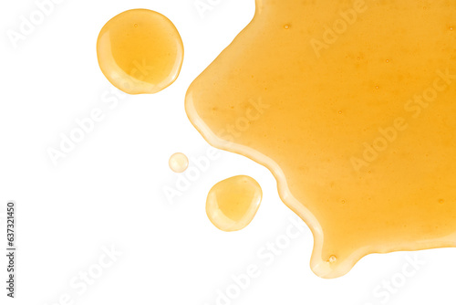 Spilled honey isolated on transparent background.