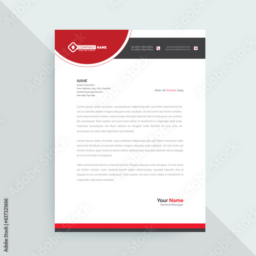 Vector letterhead simple design vector corporate latterhead vector file