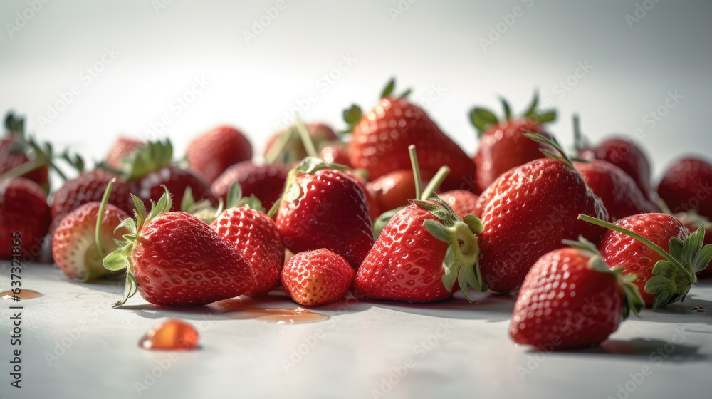 strawberries on white background. strawberries on white background.
