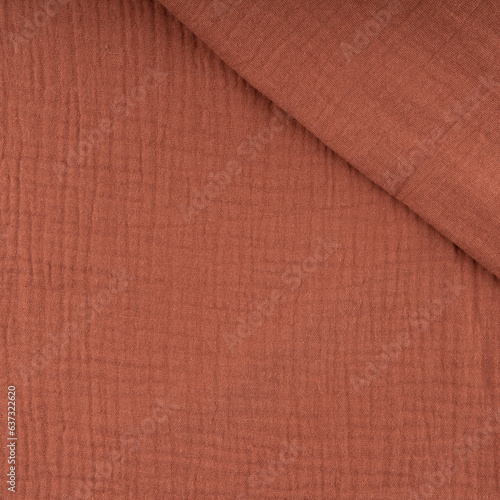 Cotton textile - close up of fabric texture. Cotton Fabric Texture. Top View of Cloth Textile Surface. Text Space. Abstract background and texture for designers. 