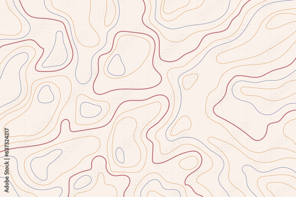 Topographic map background concept. Abstract background with landscape topographic map design.