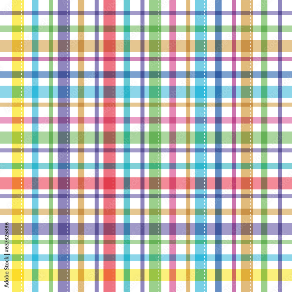 Checks plaid square textile, fabric background. Abstract seamless colorful fashion shirt patterns. Vector illustration. Checks plaid square textile, fabric background. Abstract seamless colorful fashion shirt patterns. Vector illustration.