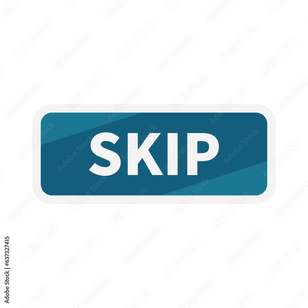 Skip Button In Blue Rectangle Shape With White Line For Advertisement
Skip Button In Blue Rectangle Shape With White Line For Advertisement
