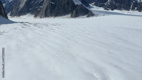 Landing in Ruth Glacier