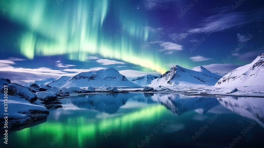 aurora in the sky. Generative Ai aurora in the sky. Generative Ai