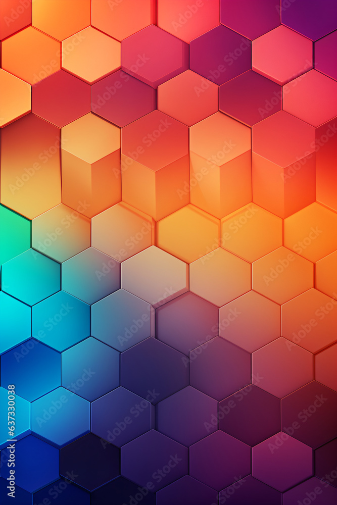 Background with colorful hexagons Background with colorful hexagons