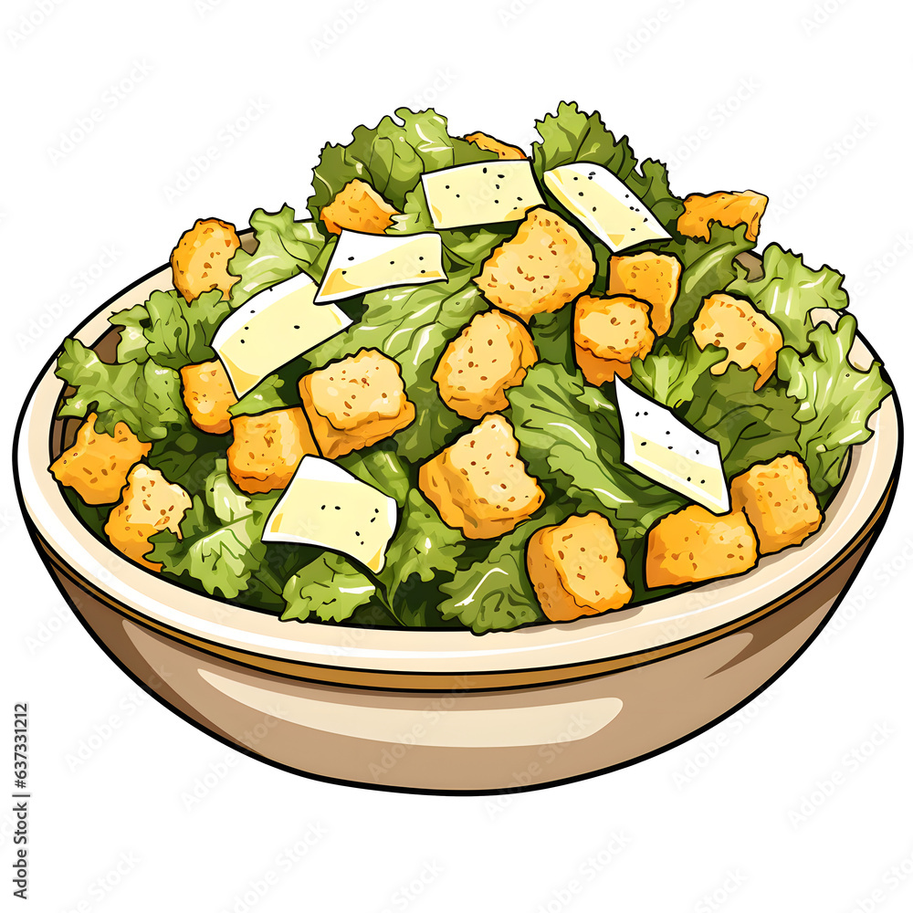 Cartoon Caesar Salad Clipart Transparent Background Stock Illustration cartoon-caesar-salad-clipart-transparent-background-stock-illustration