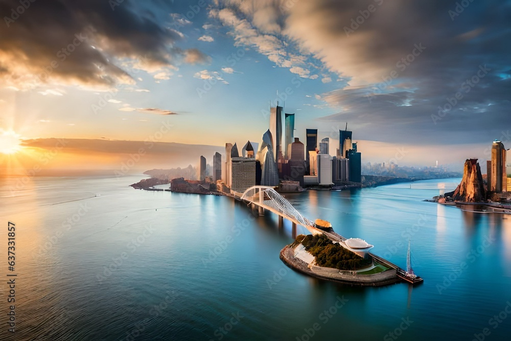 Fototapeta premium Artificial intelligence technology, Machine learning, Data exchange, Deep learning, industry Businesses to adapt implement new policies technologies to support it effectively