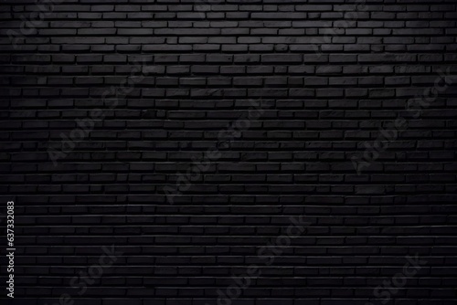 Canvas Print black brick wall
