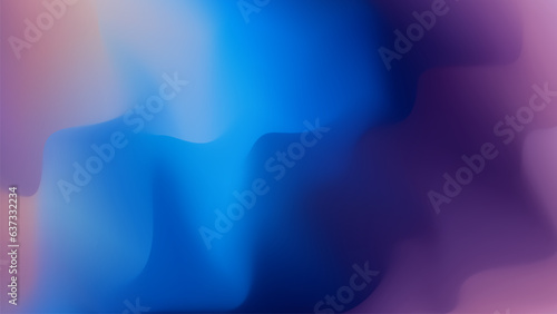 Blurred gradient abstract background. Smooth transitions of purple and blue colors. Northern lights. Colored waves art wallpaper. Colorful mesh gradient. Page design inspiration. Rainbow backdrop