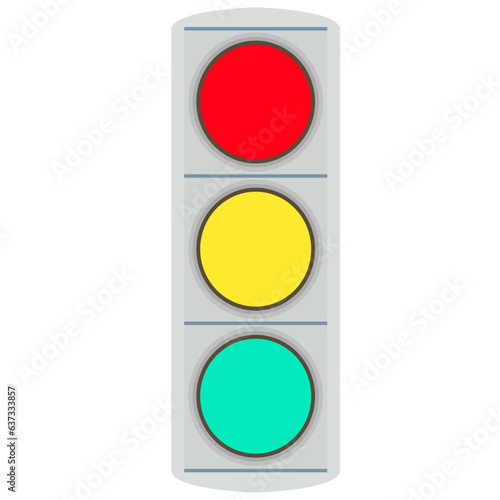 信号機のイラスト素材　ベクター