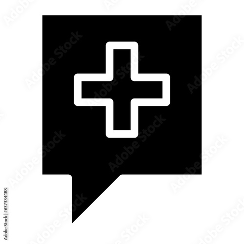 medical insurance glyph 