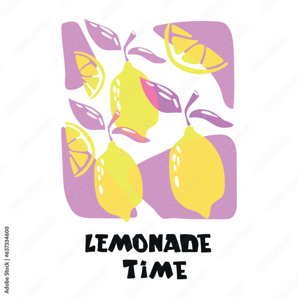 Lemonade lettering with lemon label. Brush calligraphy of word lemonade. Lemonade lettering with lemon label. Brush calligraphy of word lemonade.