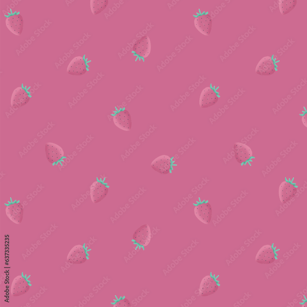 Strawberry seamless pattern background. design for use all over fabric print wrapping paper decorative backdrop and others
