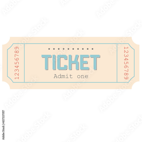 Ticket templates. Retro ticket. Cinema ticket. Vector illustration