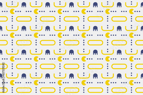 A geometric shape with funny theme as seamless pattern background ep49