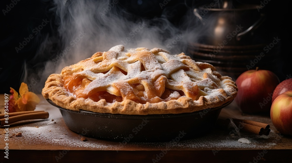 Apple pie made with Ai generative technology